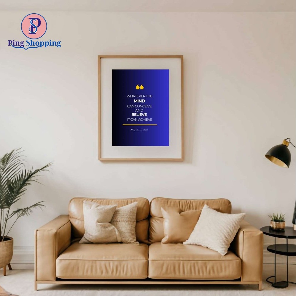 Manifestation Wall Art with Affirmations | Abundance & Wealth Attraction Quotes | Inspirational Decor for Home, Office & Meditation | Conceive, Believe, Achieve - Image 4